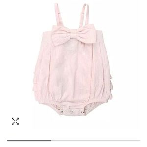 Rufflebutts Pink Seersucker Romper Size 18-24 months